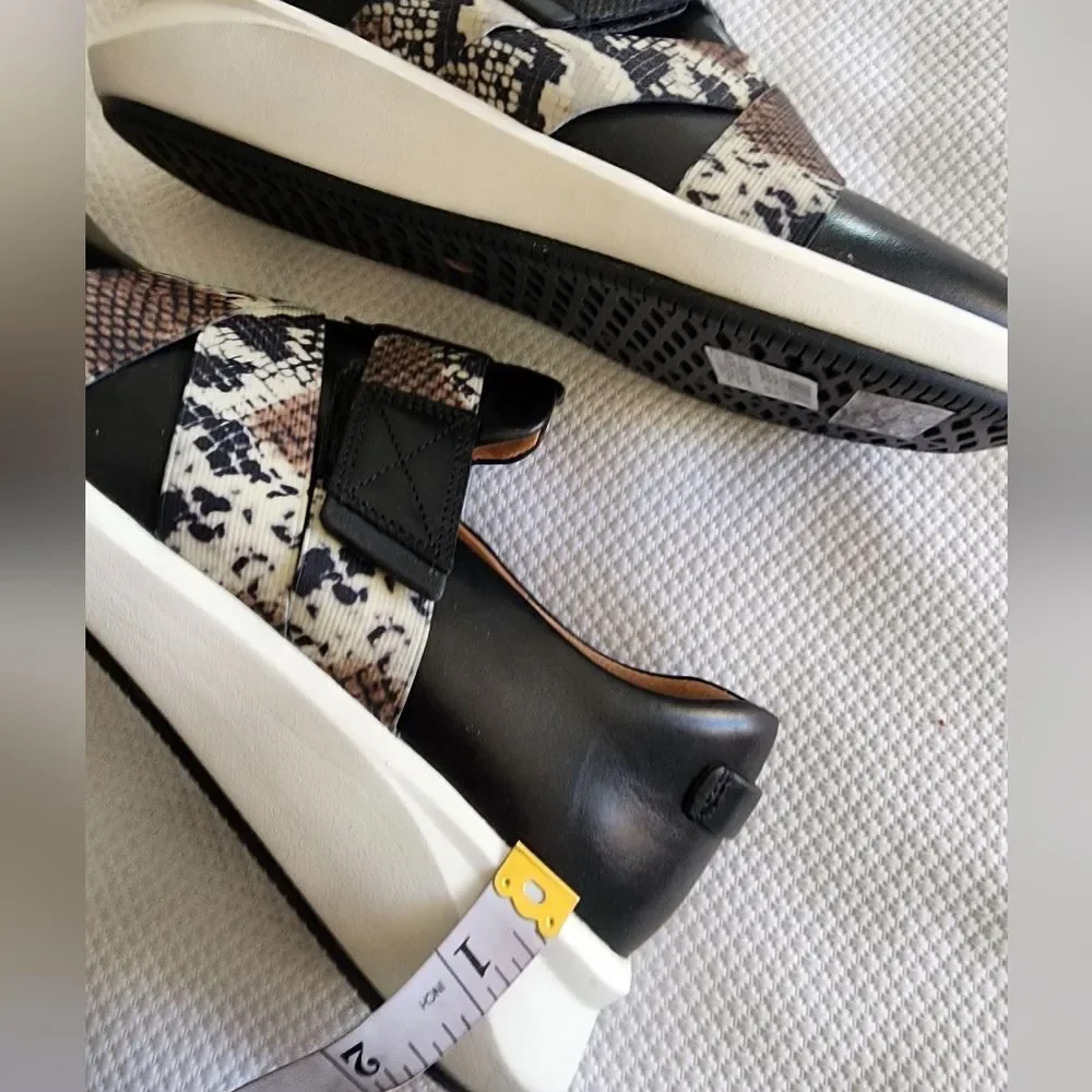 Clarks Black and Brown Snake Print Athletic Shoes